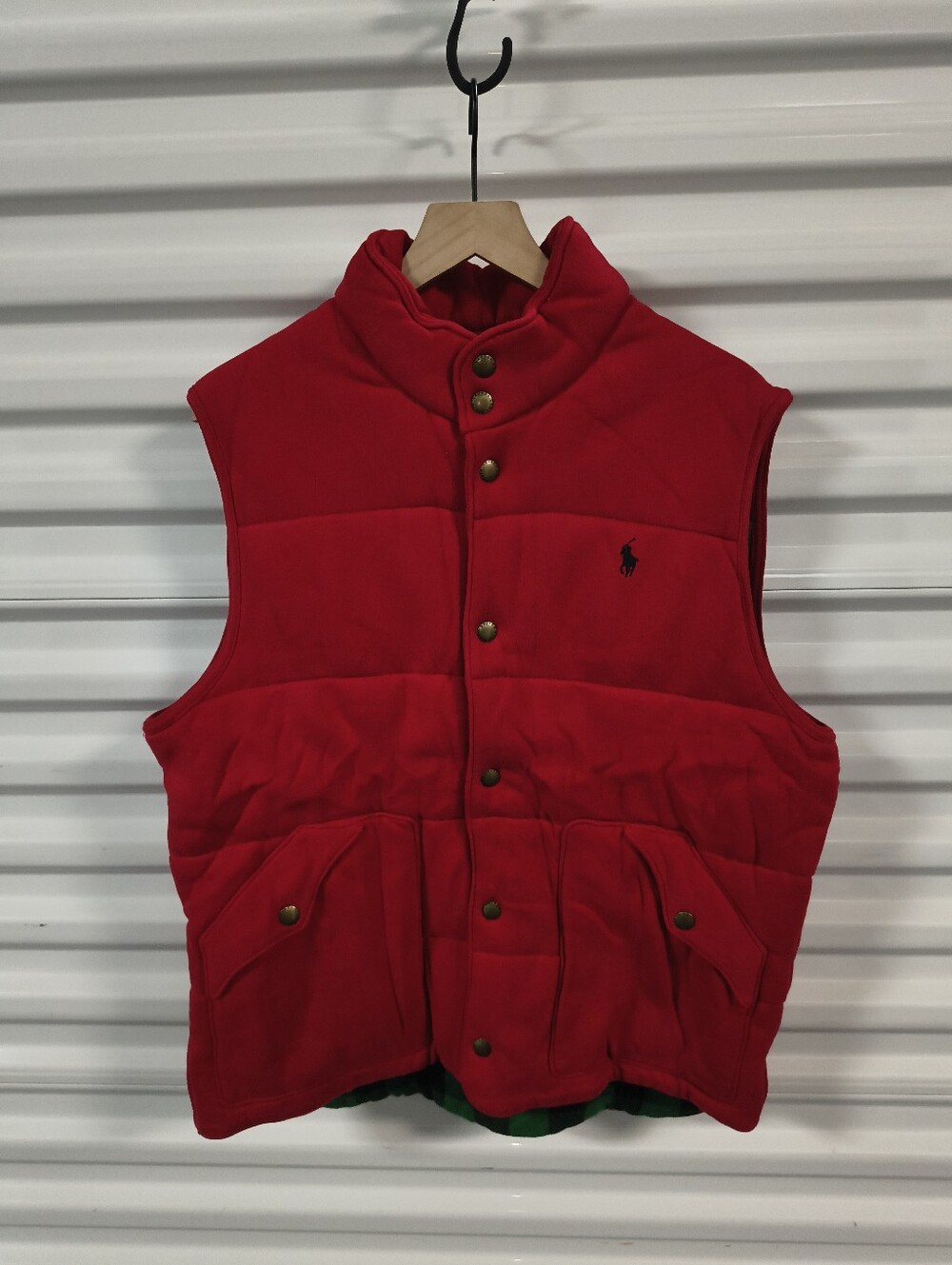 Vtg Polo Ralph Lauren Quilted Vest L